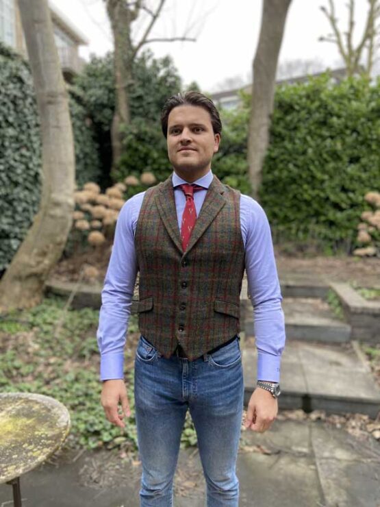 DF Harris Tweed Waistcoat 650 - Afbeelding 2