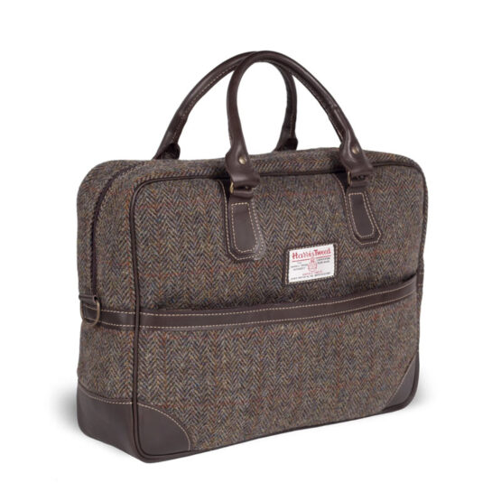 Arran Briefcase Tweed Brown