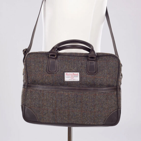 Arran Briefcase Tweed Brown - Afbeelding 3