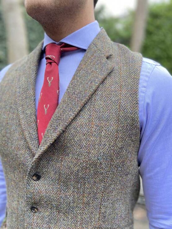 DF Harris Tweed Waistcoat 670 - Afbeelding 3