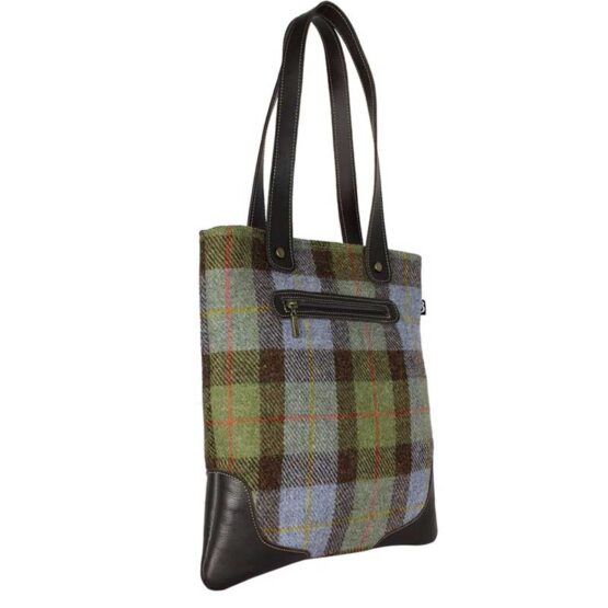 Otley Tote Harris Tweed Handbag Green Blue - Afbeelding 2