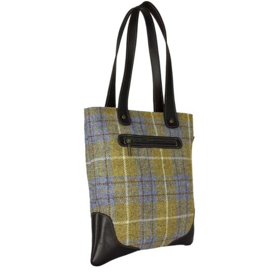 Otley Tote Harris Tweed Handbag Yellow Blue - Afbeelding 2