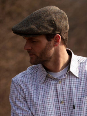 Flat Cap Harris Tweed Charcoal
