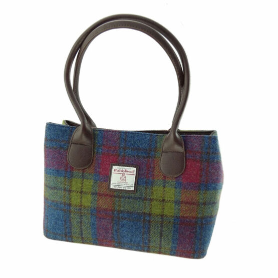 Harris Tweed 'Cassley' Classic Handbag in Multi Colour Tartan