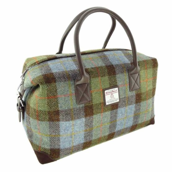 Harris Tweed 'Esk' Overnight Bag in MacLeod Tartan