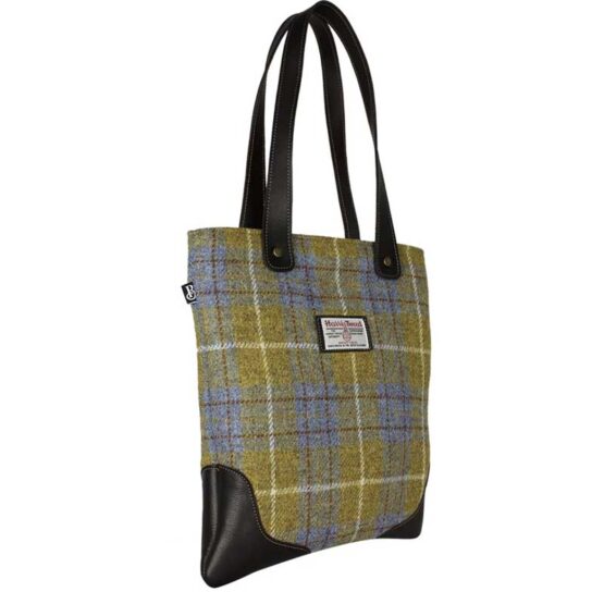 Otley Tote Harris Tweed Handbag Yellow Blue