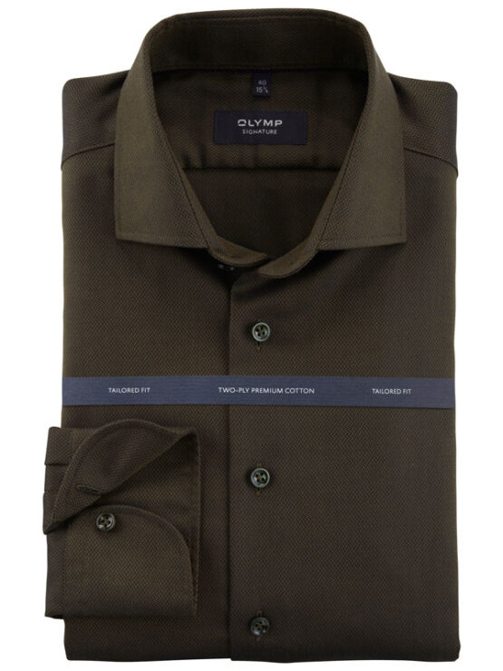 OLYMP SIGNATURE, tailored fit, Olive