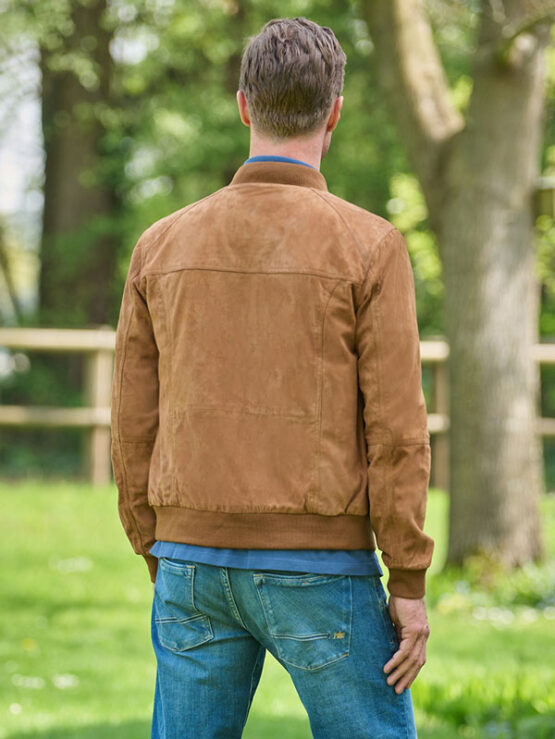 Wellington Suede Blouson in Cognac - Afbeelding 2