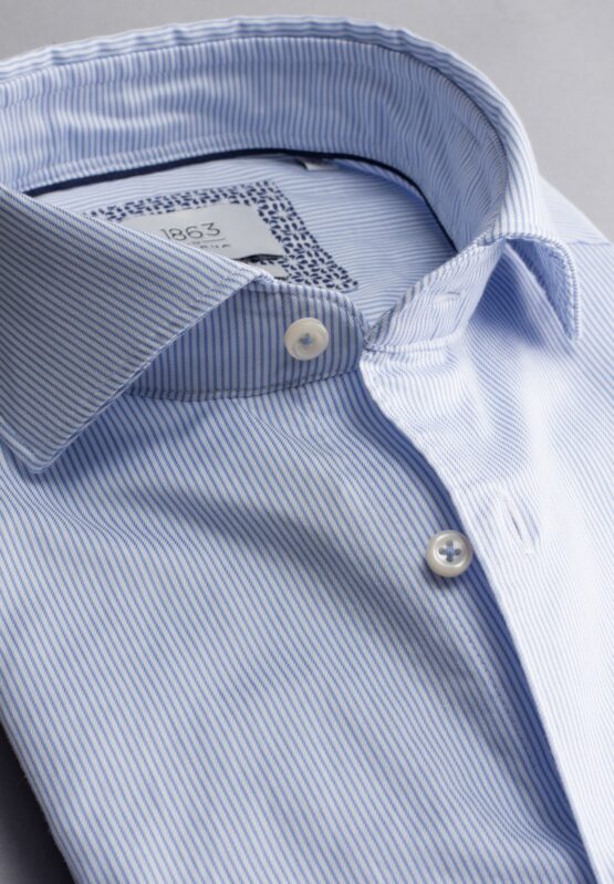 Shirt Eterna Licht Blauw Streepje - Afbeelding 4