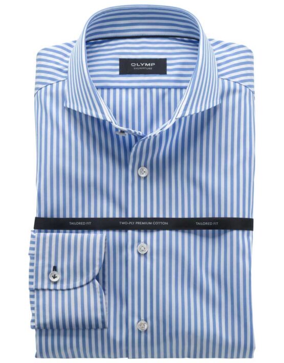 OLYMP SIGNATURE  Tailored Fit, SIGNATURE Cutaway, Bleu