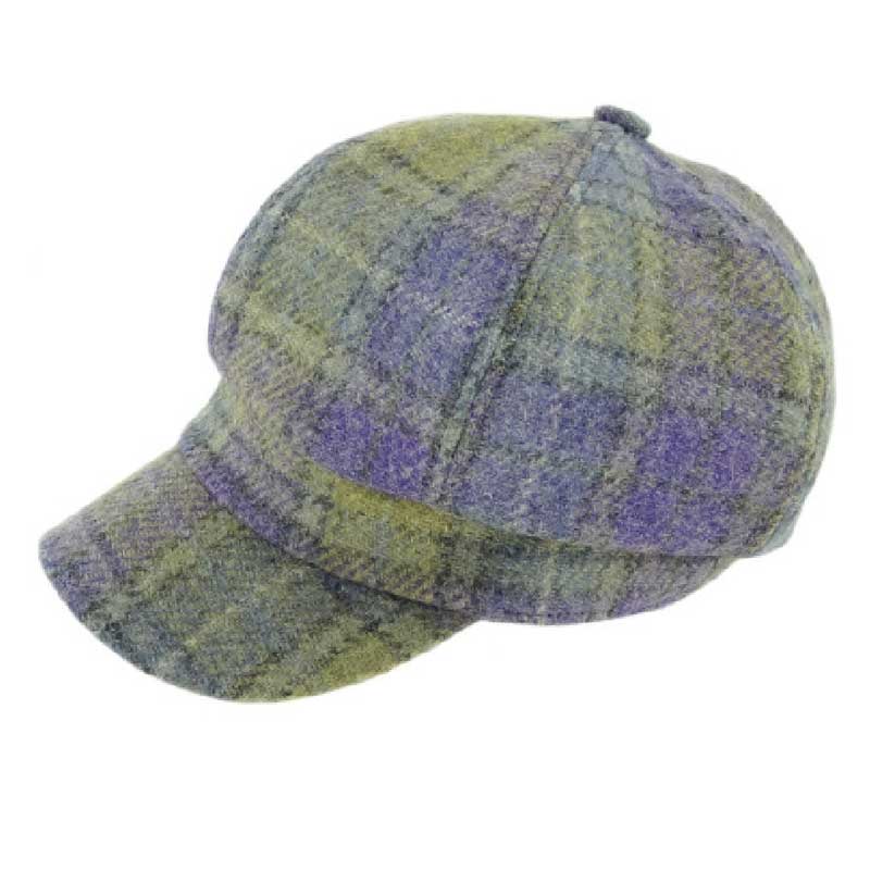 Harris_Tweed_One_Size_Ladies_Cap_in_Muted_Lilac___Lime_Green_Tartan Harris_Tweed_One_Size_Ladies_Cap_in_Muted_Lilac___Lime_Green_Tartan