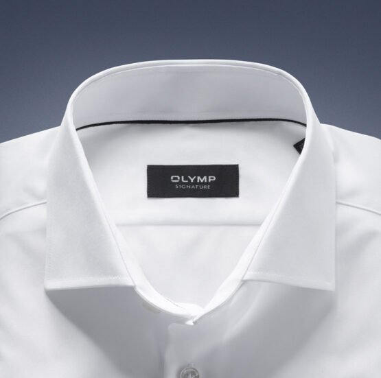 OLYMP SIGNATURE, tailored fit, Kent, Wit, dubbele manchet - Afbeelding 2