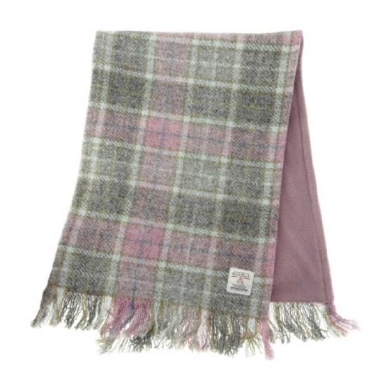 Harris Tweed Scarf in Soft Pink Buchanan