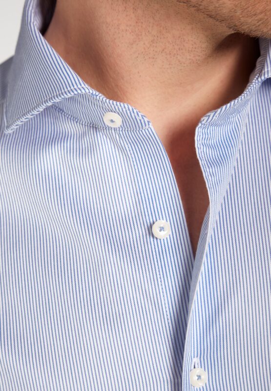 Shirt Eterna Licht Blauw Streepje - Afbeelding 5