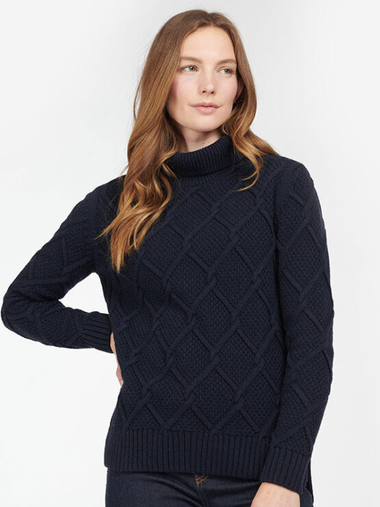 Barbour Burne Roll Neck Navy