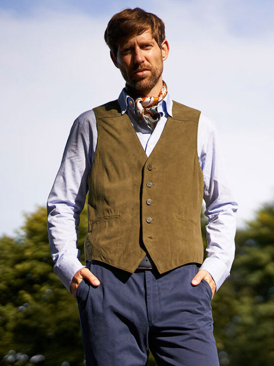 Wellington, lederen Vest Olive