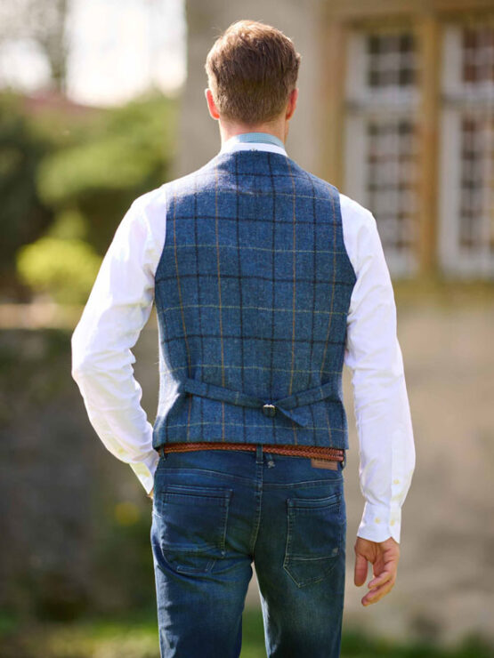 Harris Tweed Vestje met revers 618 - Afbeelding 2