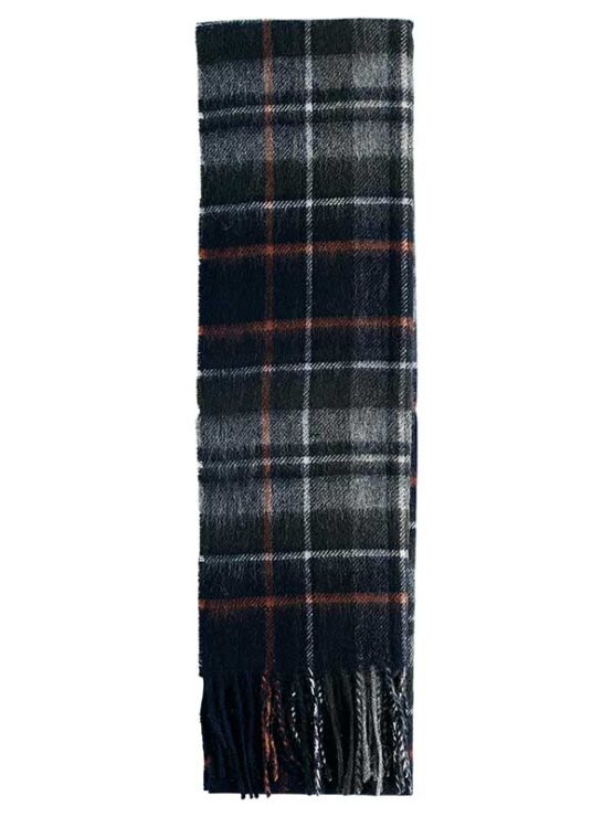 Barbour Scarf New Check Tartan Navy/Ginger