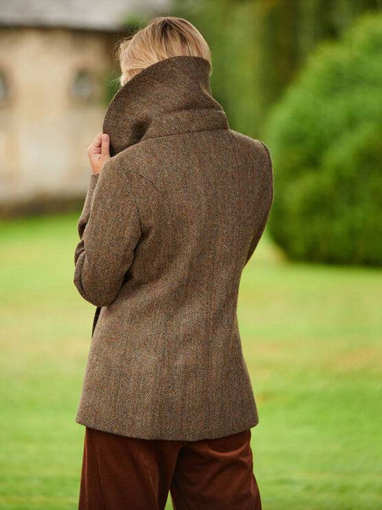 Wellington, Damesjas Harris Tweed Evergreen - Afbeelding 2