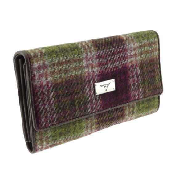 Harris Tweed Purse in Heather Check