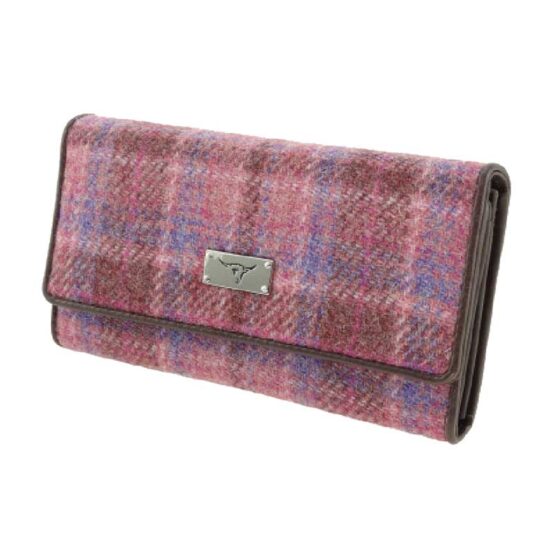 Harris Tweed Purse in Pink Check