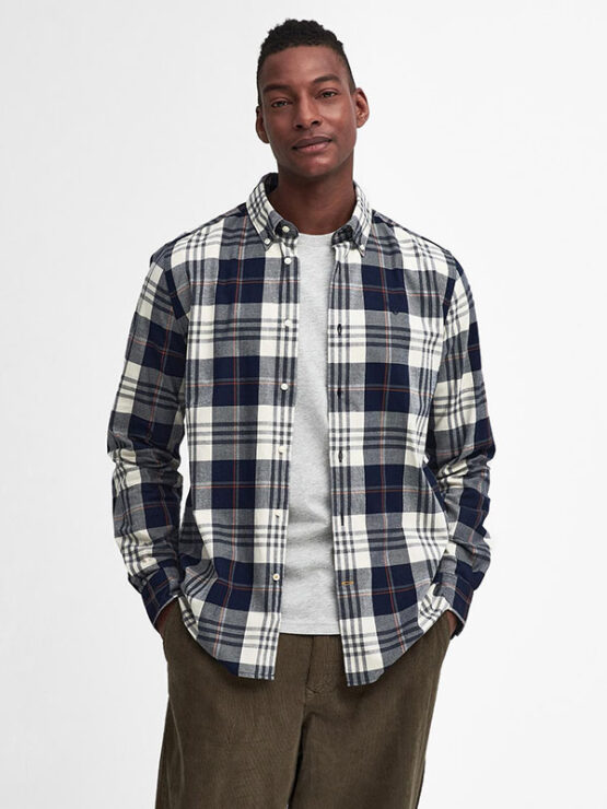 BARBOUR Edgar TAILORED Checked SHIRT Navy - Afbeelding 2