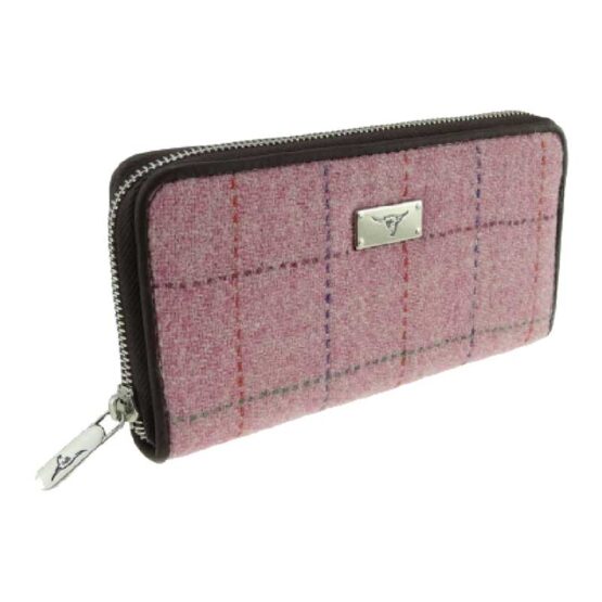 Harris Tweed Purse bright Pink