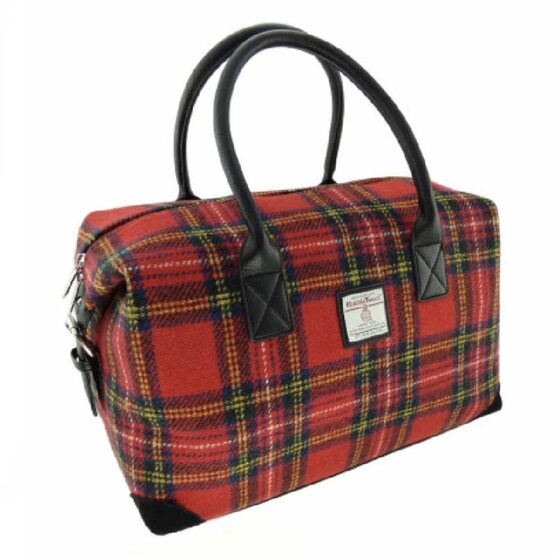 Harris Tweed 'Esk' Overnight Bag in Royal Stewart