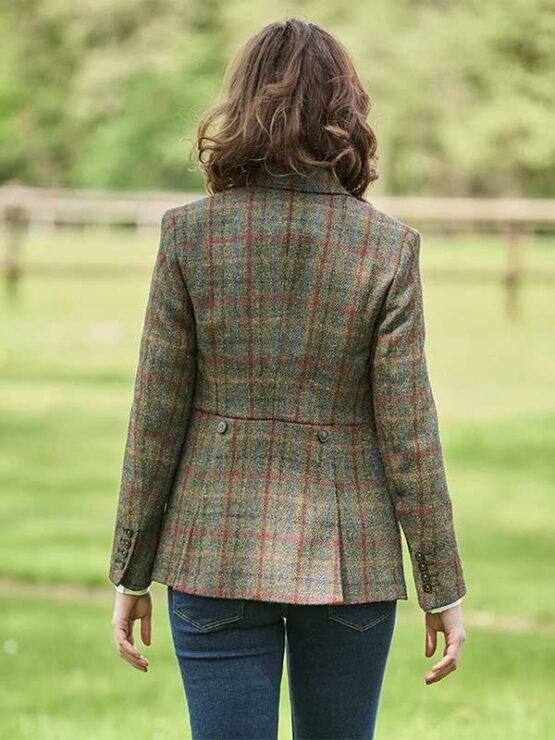 Harris tweed Dames Jasje Green Check 650 - Afbeelding 2