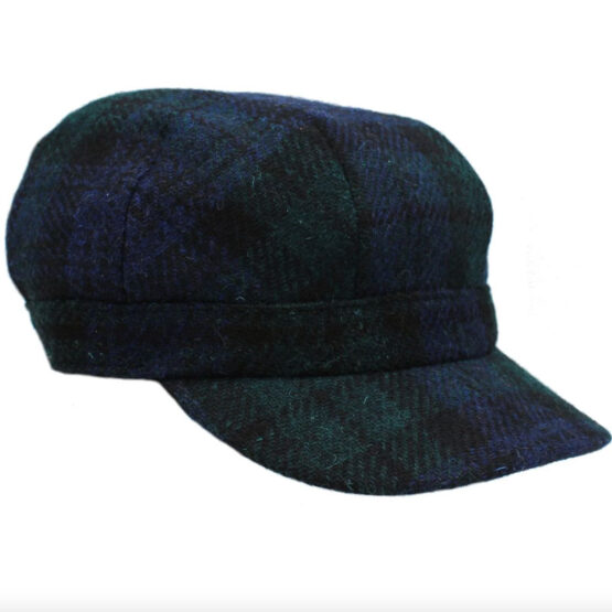 Harris Tweed Ladies Cadet Cap Black Watch