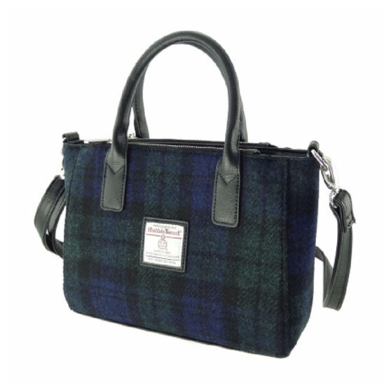 Harris Tweed 'Brora' Small Tote in Black Watch