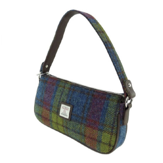 Harris Tweed 'Duchray' Baguette Bag in Multi Colour Tartan