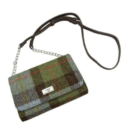 Harris Tweed 'Strathy' Wallet Shoulder Bag in MacLeod Tartan