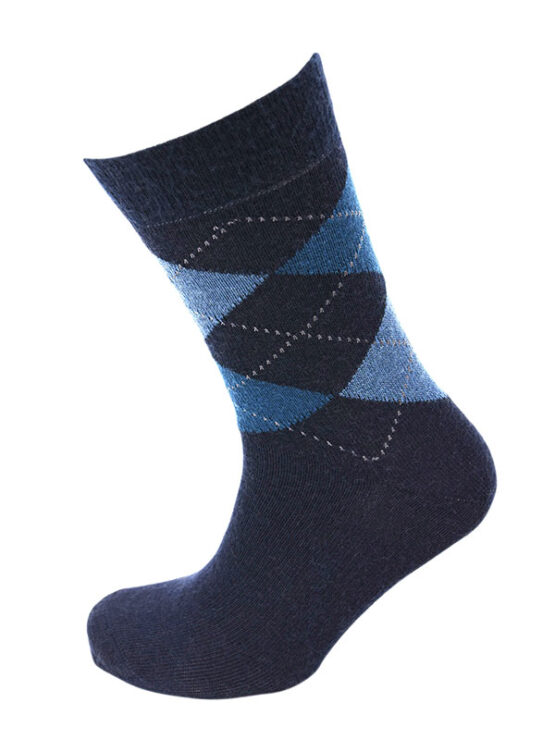 Viyella Argyle Socks One Size Navy