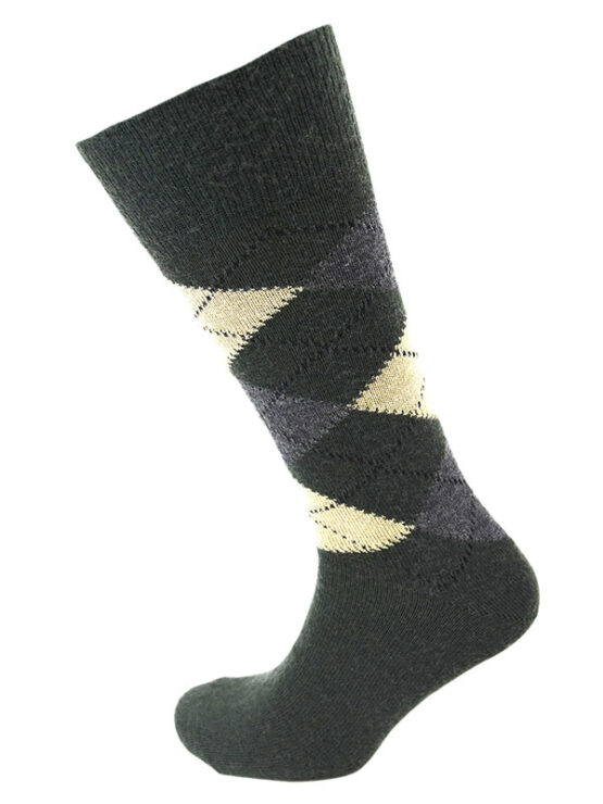 Viyella Argyle Socks Long One Size Lovat