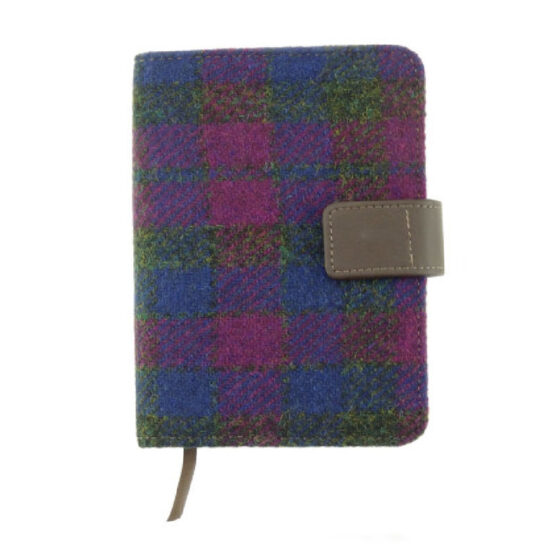 Harris Tweed 'Lomond' Address Book in Heather Check