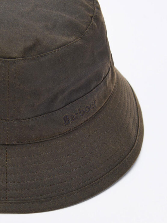 Barbour Wax Sports Hat Olive - Afbeelding 3