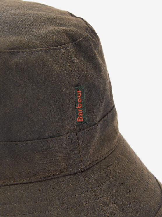 Barbour Wax Sports Hat Olive - Afbeelding 4