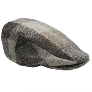 Harris tweed Flat cap Highland Natural Patchwork