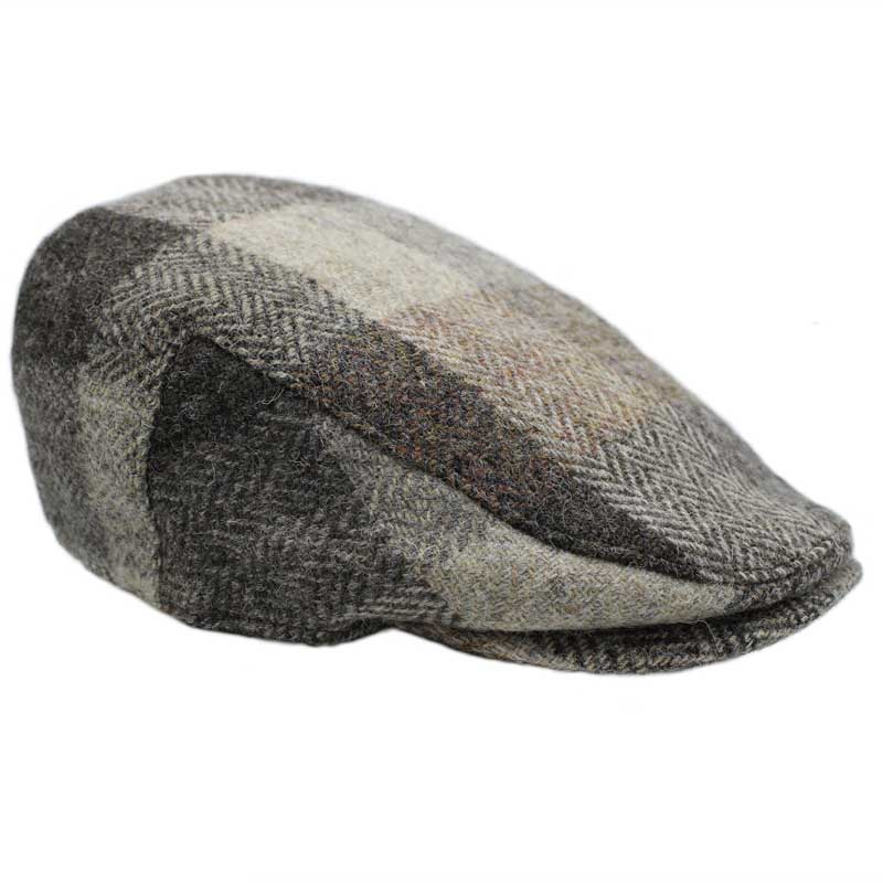 Harris_tweed_Flat_cap_Highland_Natural_Patchwork Harris_tweed_Flat_cap_Highland_Natural_Patchwork