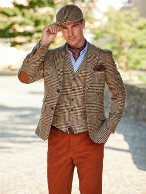Harris Tweed Jacket London In Scottish Check