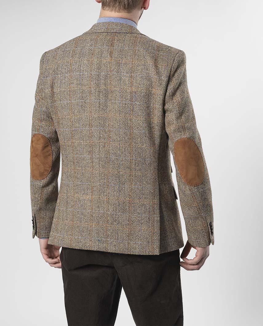 Harris Tweed Jacket London In Sand Herringbone - Afbeelding 4