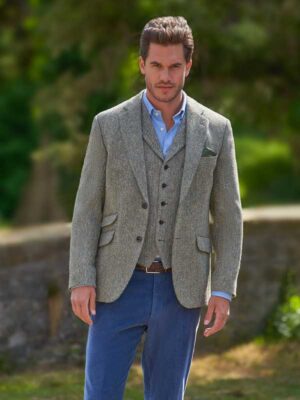 Harris Tweed Jacket London In Multigreen
