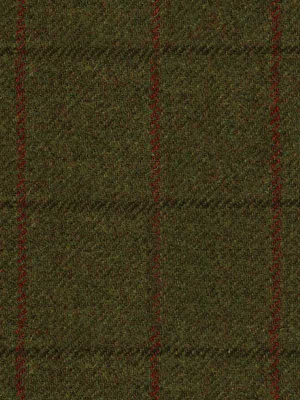 Harris Tweed Pantalon Mr Miller in Green Overcheck - Afbeelding 3