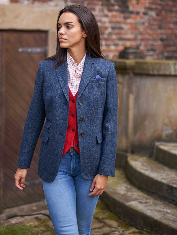 Harris_tweed_Dames_Jasje_Blauw_Visgraat_610 Harris_tweed_Dames_Jasje_Blauw_Visgraat_610