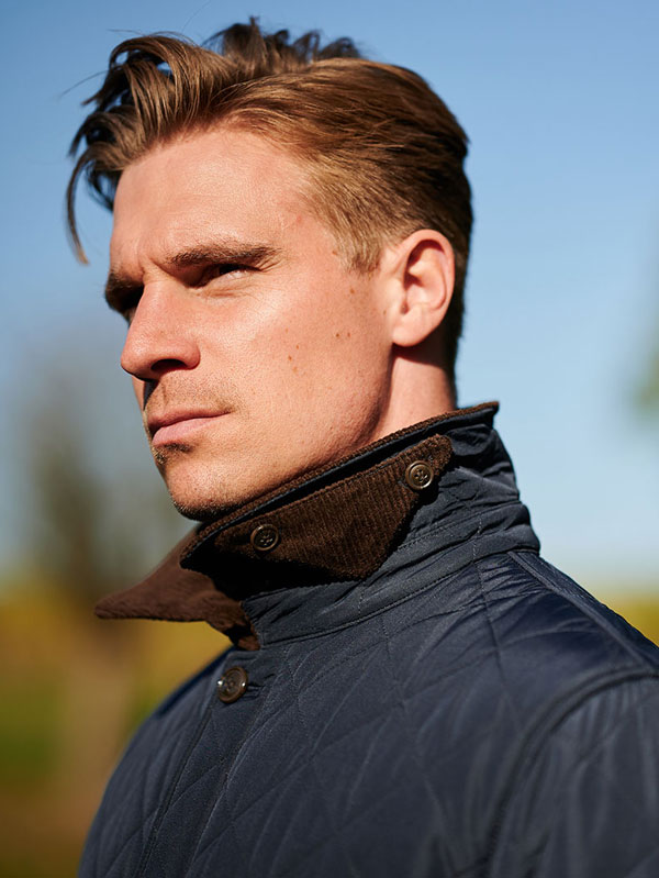 Wellington Stepp Jack Met Harris Tweed Details Navy - Afbeelding 3