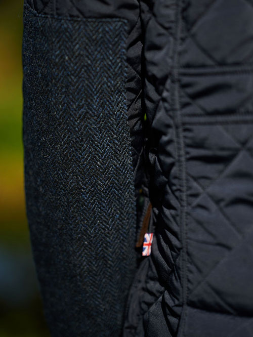 Wellington Stepp Jack Met Harris Tweed Details Navy - Afbeelding 4