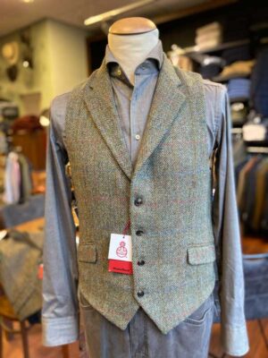 DF Harris Tweed Waistcoat Met Revers 630