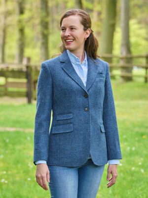 Harris Tweed Dames Jasje Carola In Blue Shadow