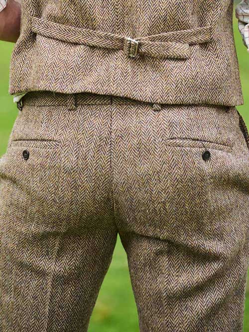 Harris Tweed Pantalon Mr Miller In Country Herringbone - Afbeelding 3